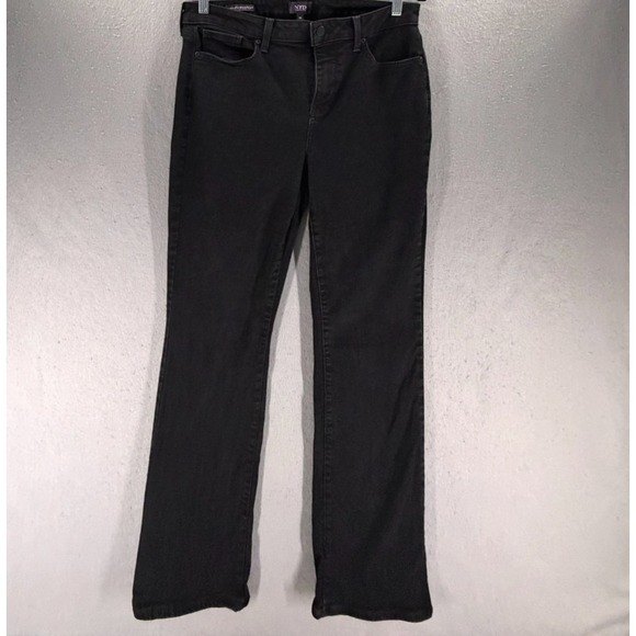 NYDJ Denim - NYDJ Jeans Womens 10 Barbara Bootcut Lift-Tuck Denim Black‎ Wash Denim Stretch
